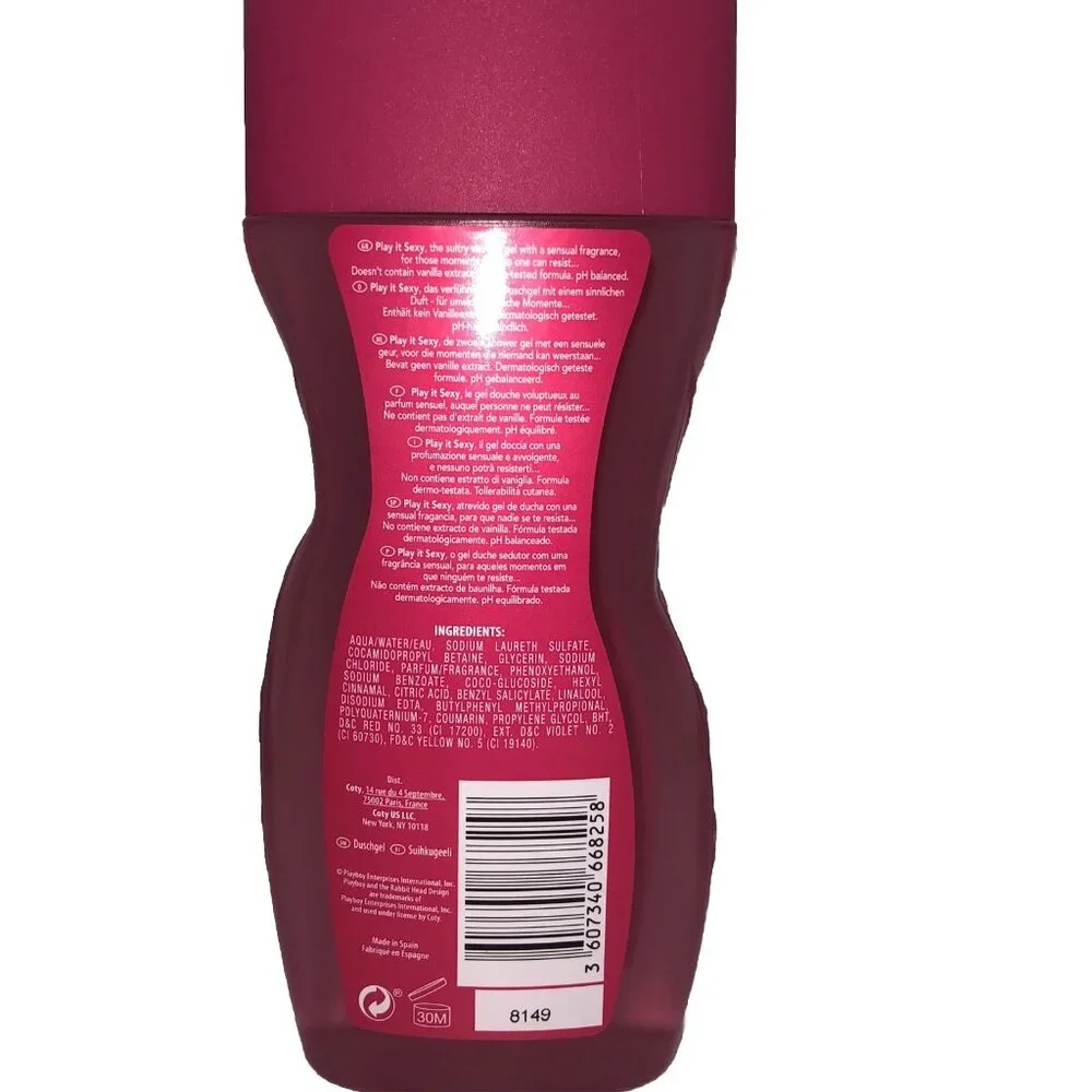 Playboy Play‎ It Sexy Vanilla Shower Gel Body Wash 250ml Lot of 3